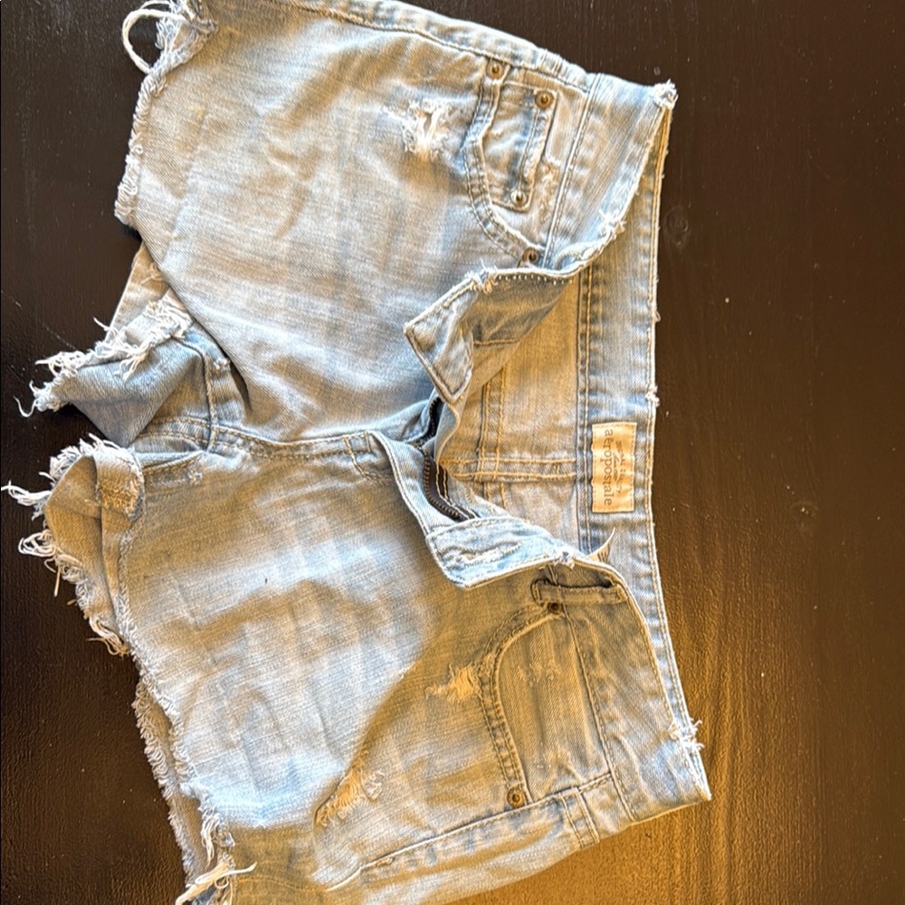 Aeropostale Blue Jean Shorts Distressed Cut-Off Style